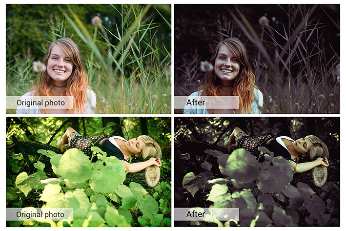 80 پریست لایت روم و کمرا راو و اکشن فتوشاپ و لات رنگی تم اعماق جنگل Deep Forest Lightroom Presets 80 پریست لایت روم و کمرا راو و اکشن فتوشاپ و لات رنگی تم اعماق جنگل Deep Forest Lightroom Presets