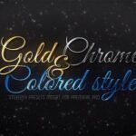 تایتل آماده پریمیر پرو 2021 تم فلزی و طلایی Gold Chrome Colored Steel Titles