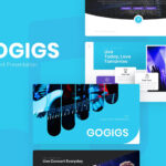قالب پاورپوینت حرفه ای تجارت و شرکتی Gogigs Music Event Powerpoint Template