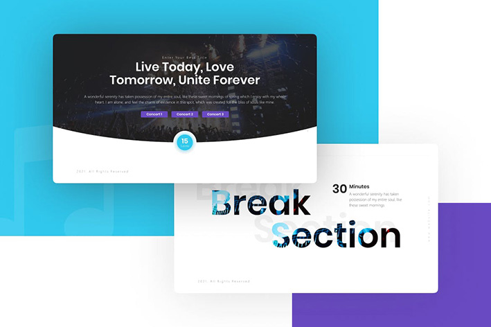 قالب پاورپوینت حرفه ای موسیقی و کنسرت Gogigs Music Event Powerpoint Template قالب پاورپوینت حرفه ای موسیقی و کنسرت Gogigs Music Event Powerpoint Template