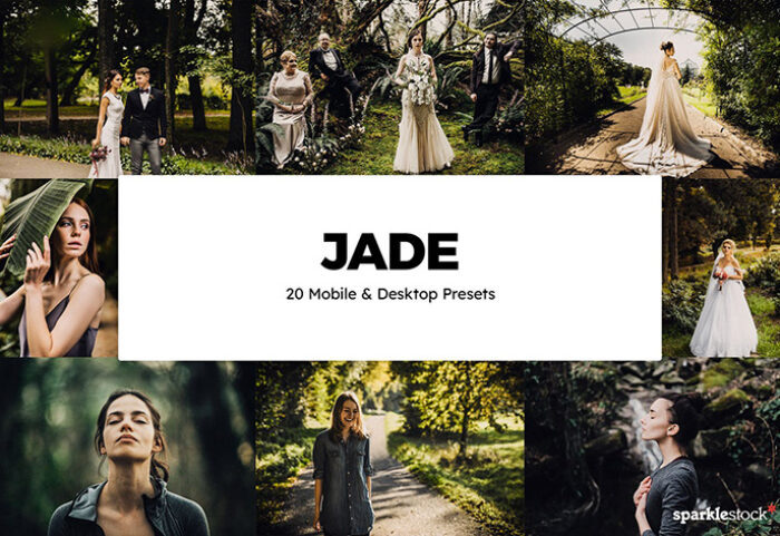 پریست لایت روم عروسی و پریست کمرا راو فتوشاپ و لات رنگی Jade Lightroom Presets & LUTs