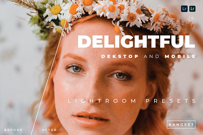 پریست لایت روم پرتره 20 تایی تم دلپذیر Delightful Lightroom Preset پریست لایت روم پرتره 20 تایی تم دلپذیر Delightful Lightroom Preset