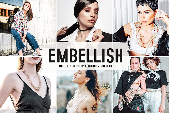 40 پریست لایت روم فشن و پریست کمرا راو و اکشن فتوشاپ Embellish Lightroom Presets 40 پریست لایت روم فشن و پریست کمرا راو و اکشن فتوشاپ Embellish Lightroom Presets