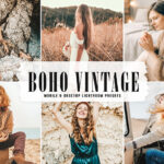 40 پریست لایت روم و پریست کمرا راو و اکشن فتوشاپ Boho Vintage Lightroom Presets