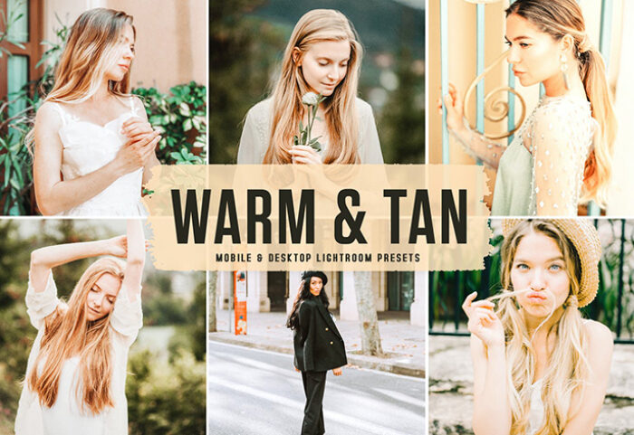 40 پریست لایت روم و پریست کمرا راو و اکشن فتوشاپ Warm Tan Lightroom Presets
