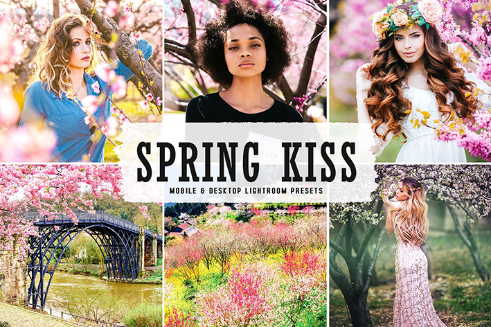 40 پریست لایت روم و پریست کمرا راو و اکشن فتوشاپ تم بوسه بهاری Spring Kiss Lightroom Presets 40 پریست لایت روم و پریست کمرا راو و اکشن فتوشاپ تم بوسه بهاری Spring Kiss Lightroom Presets
