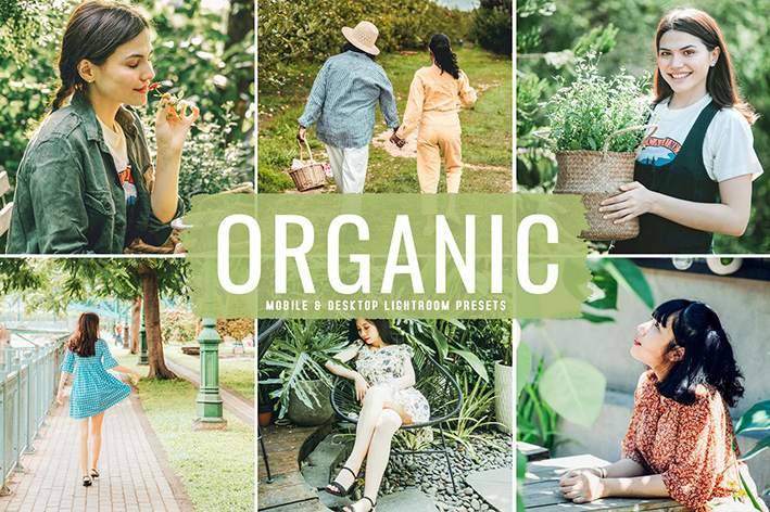 40 پریست لایت روم و کمرا راو و اکشن فتوشاپ Organic Lightroom Presets 40 پریست لایت روم و کمرا راو و اکشن فتوشاپ Organic Lightroom Presets