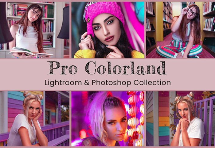 40 پریست لایت روم و کمرا راو و اکشن فتوشاپ Pro Colorland Photo Editing