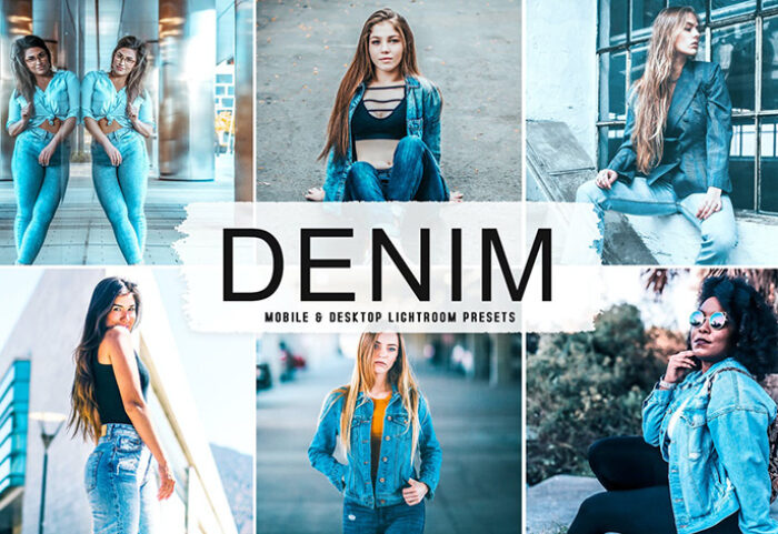 40پریست لایت روم پرتره و کمرا راو و اکشن فتوشاپ Denim Lightroom Presets