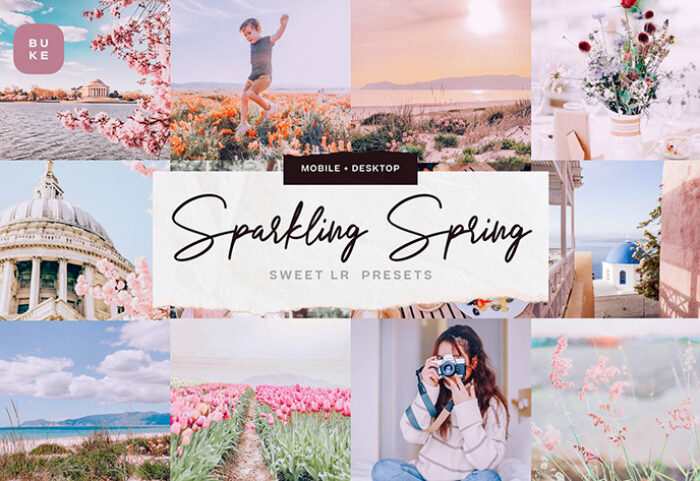 دانلود 30 پریست لایت روم فصل بهار حرفه ای Sparkling Spring Lightroom Presets