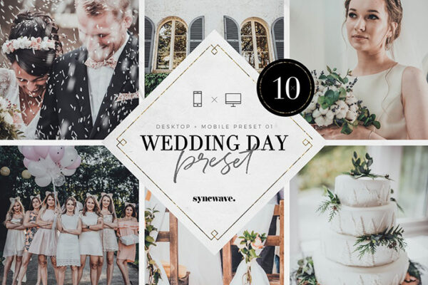 10 پریست لایت روم 2021 عروسی Wedding Day Lightroom Presets Bundle