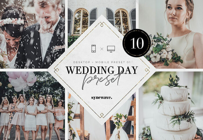 10 پریست لایت روم 2021 عروسی Wedding Day Lightroom Presets Bundle