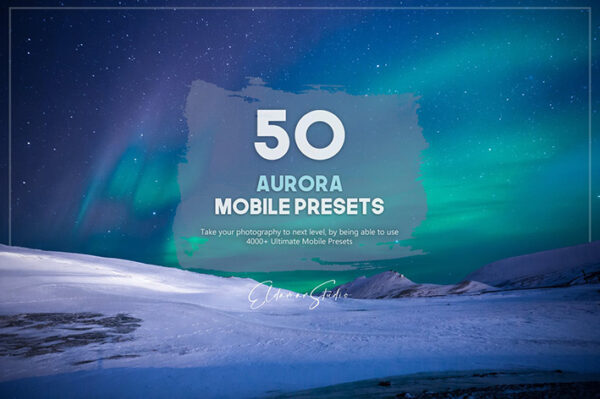 100 پریست لایت روم تم رنگی شفق Aurora Mobile Presets Pack