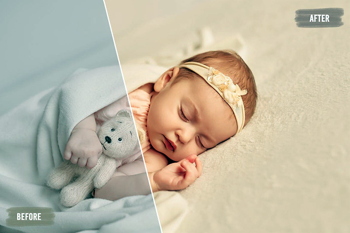 100 پریست لایت روم نوزاد Perfect Skin Lightroom Presets - Vol. 3 100 پریست لایت روم نوزاد Perfect Skin Lightroom Presets - Vol. 3