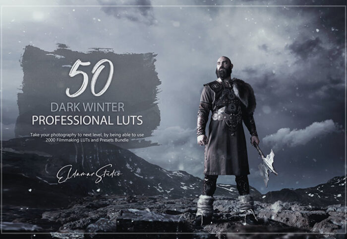 150 پریست لایت روم حرفه ای و LUTs رنگی Dark Winter LUTs and Presets Pack