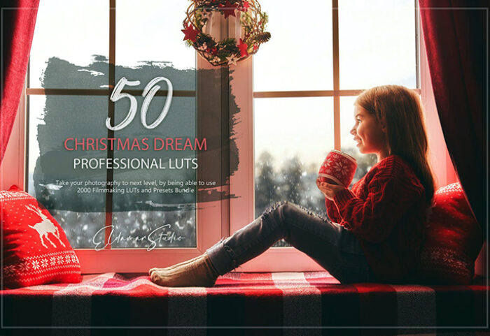 150 پریست لایت روم حرفه ای و LUTs رنگی کریسمس Christmas Dream LUTs and Presets Pack