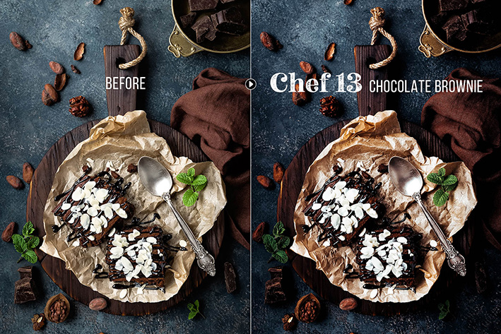 150 پریست لایت روم غذا و پریست کمرا راو فتوشاپ Chef Food Presets Lightroom