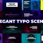 16 تایپوگرافی آماده پریمیر بهمراه ترانزیشن Elegant Typo Scenes