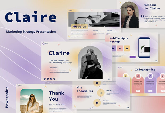 35 قالب پاورپوینت و گوگل اسلایدر تم استراتژی بازار Marketing Strategy Powerpoint Templates