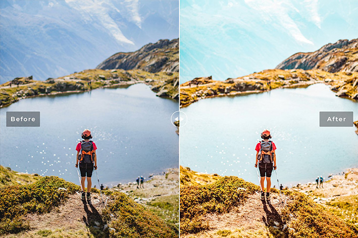 40 پریست لایت روم طبیعت و پریست کمرا راو و اکشن فتوشاپ Hiking Lightroom Presets