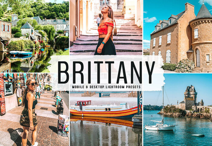 40 پریست لایت روم و پریست کمرا راو و اکشن فتوشاپ Brittany Lightroom Presets