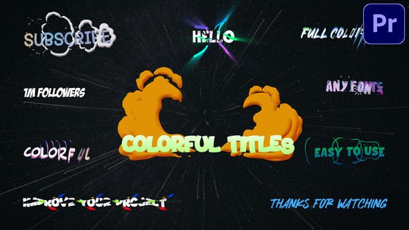 تایتل آماده پریمیر رنگی رزولوشن 4K جدید Colorful Titles Premiere Pro MOGRT تایتل آماده پریمیر رنگی رزولوشن 4K جدید Colorful Titles Premiere Pro MOGRT