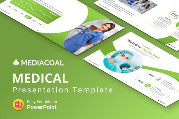 قالب پاورپوینت حرفه ای تم پزشکی Mediacoal – Medical PPT Presentation Template