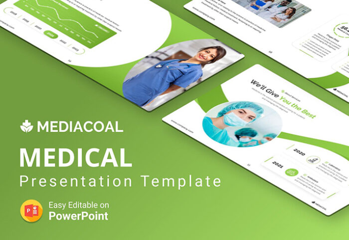 قالب پاورپوینت حرفه ای تم پزشکی Mediacoal – Medical PPT Presentation Template