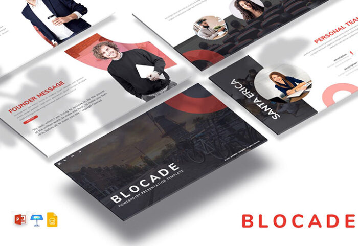 قالب پاورپوینت و گوگل اسلایدر تم تجاری و شرکتی Blocade Presentation