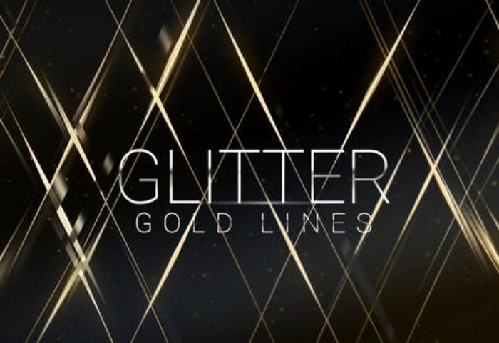 پروژه آماده افتر افکت تایتل افکت رشته های طلایی Glitter Gold Lines Award Titles