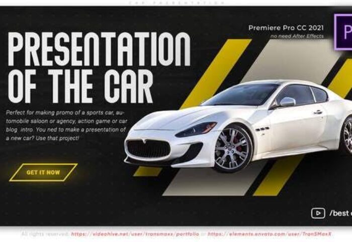 پروژه آماده پریمیر با موزیک تبلیغات اتومبیل Car Presentation