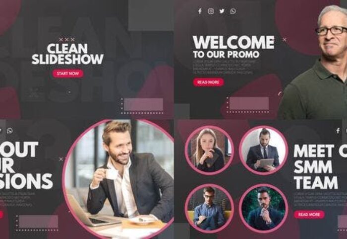 پروژه افتر افکت 2021 با موزیک تبلیغات مدرن Clean Slideshow