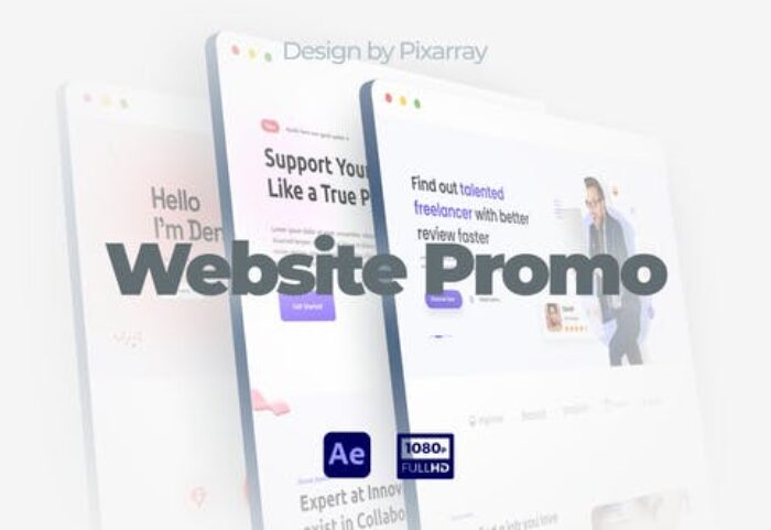 پروژه افتر افکت 2021 حرفه ای معرفی وب سایت Website Promo Presentation