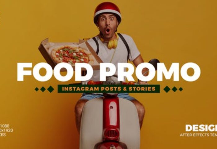 پروژه افتر افکت تبلیغات رستوران اینستاگرام Food Promo Instagram Post Story B86