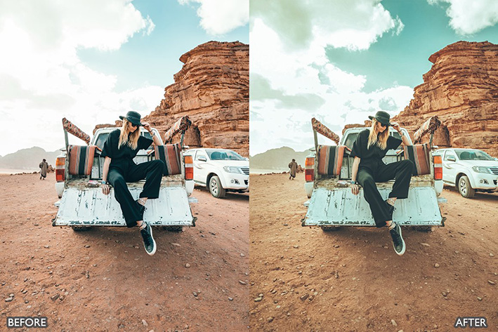 16 پریست لایت روم حرفه ای تم کویر Sahara Desert Lightroom Presets