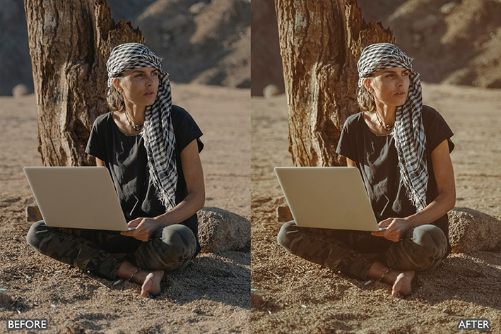 16 پریست لایت روم حرفه ای تم کویر Sahara Desert Lightroom Presets 16 پریست لایت روم حرفه ای تم کویر Sahara Desert Lightroom Presets