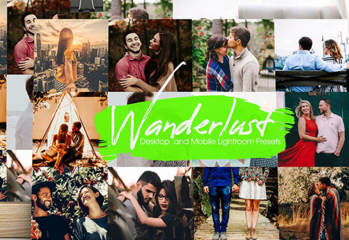 20 پریست لایت روم رنگی تم سفر عاشقانه Wanderlust Lightroom Presets