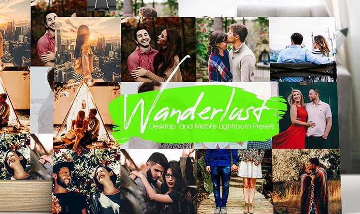 20 پریست لایت روم رنگی تم سفر عاشقانه Wanderlust Lightroom Presets 20 پریست لایت روم رنگی تم سفر عاشقانه Wanderlust Lightroom Presets