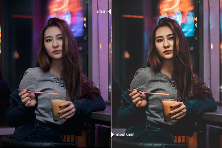 39 پریست لایت روم و کمرا راو فوق حرفه ای تم نارنجی ORANGE tone Lightroom presets