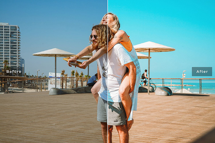 40 پریست لایت روم و پریست کمرا راو و اکشن فتوشاپ Tel Aviv Lightroom Presets