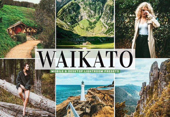 40 پریست لایت روم و پریست کمرا راو و اکشن فتوشاپ Waikato Lightroom Presets