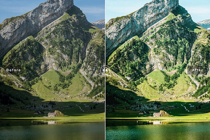 40 پریست لایت روم و پریست کمرا راو و اکشن فتوشاپ Waikato Lightroom Presets