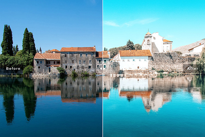 40 پریست لایت روم و پریست کمرا راو و اکشن فتوشاپ بوسنی Bosnia Lightroom Presets