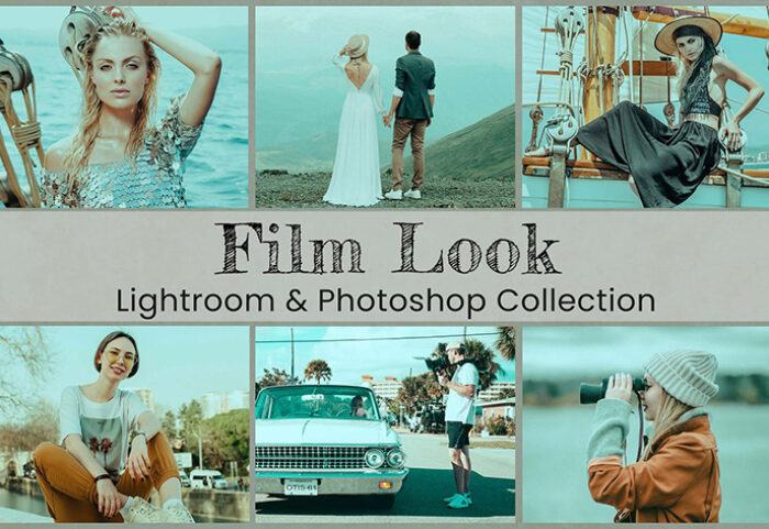 50 پریست لایت روم و کمرا راو و لات رنگی تم سینمایی Film Look Lightroom Presets Ps LUTs