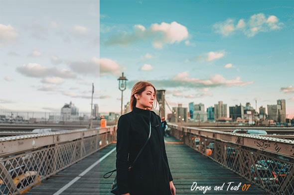 60 پریست لایت روم حرفه ای تناژ آبی نارنجی Orange Teal Lightroom Preset