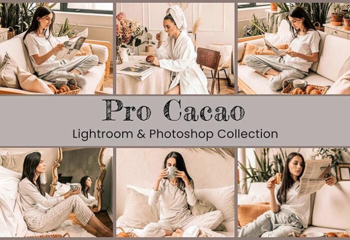 60 پریست لایت روم و کمرا راو تم رنگ کاکائویی Cacao Lightroom Photoshop LUTs