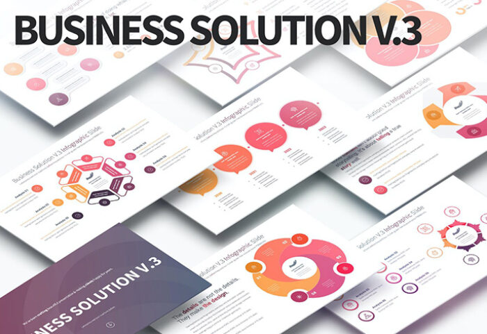 قالب پاورپوینت اینفوگرافیک حرفه ای Business Solution V.3 PowerPoint Infographics