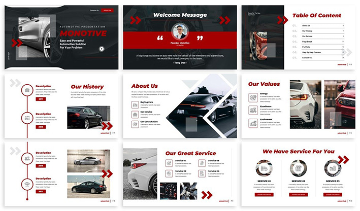 قالب پاورپوینت حرفه ای تم صنعت خودرو Monotive Automotive Powerpoint Template قالب پاورپوینت حرفه ای تم صنعت خودرو Monotive Automotive Powerpoint Template