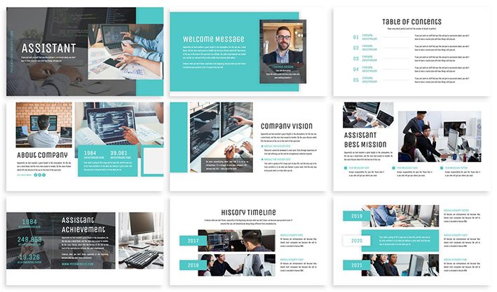 قالب پاورپوینت و گوگل اسلایدر تم تجارت Assistant Business Template Prensentation قالب پاورپوینت و گوگل اسلایدر تم تجارت Assistant Business Template Prensentation
