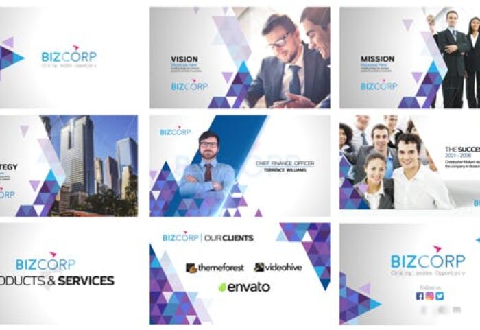 پروژه افتر افکت با موزیک تبلیغات شرکت و محصولات Triangle Corporate Profile